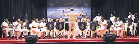 The Indian Navy Band’s performance at Kerala Fine Arts Hall in Kochi