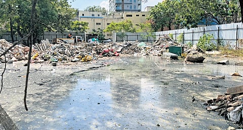 Velachery burial ground is in a state of disrepair due to poor maintenance.
