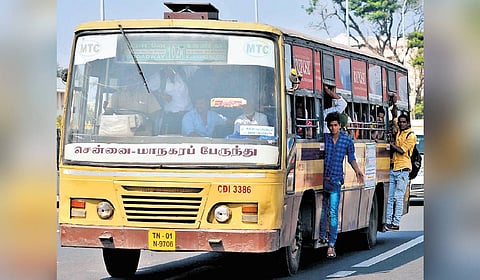 Image of a bus in TN used for representational purpose.