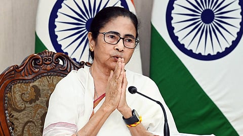 West Bengal Chief Minister and Trinamool Congress chief Mamata Banerjee addresses the media in Kolkata.