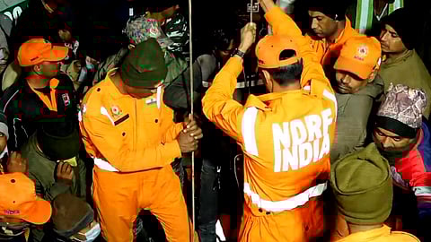 File Photo | NDRF personnel rescue the 5-yr old boy from the borewell after 56-hour long operation in Dausa, Rajasthan.