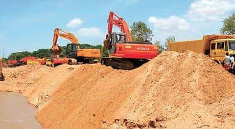 Sand mining image used for representational purpose.