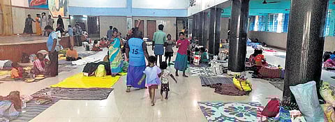 Residents at a relief centre in Tambaram municipal corporation