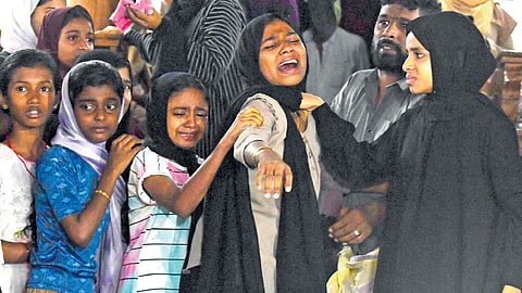 Classmates of the deceased are inconsolable