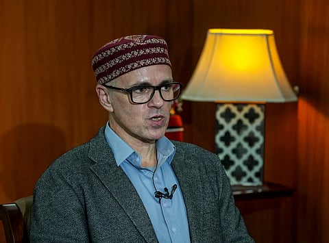 Jammu and Kashmir Chief Minister Omar Abdullah during an interview with PTI, in New Delhi, Friday, Dec. 13, 2024.