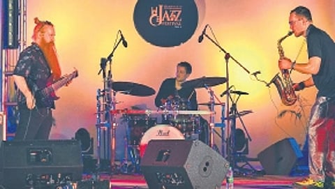 Axel Zajac, Jo Beyer and Florian Walter of the band Malstrom