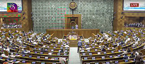 Speaker Om Birla conducts proceedings in the Lok Sabha during the Winter session of Parliament in New Delhi, Tuesday, Dec. 17, 2024.