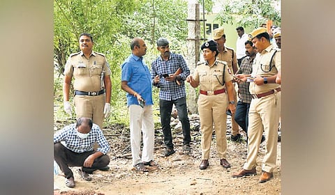 Police on the crime scene