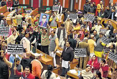 The MCD house meeting descended into chaos on Thursday