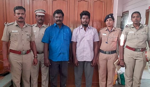 Vellore police on Saturday arrested DMK functionary N. Balasettu, President of the Nathal Panchayat in K.V. Kuppam, and his son B Tharani Kumar in connection with the alleged murder of BJP leader V. Vittal Kumar.