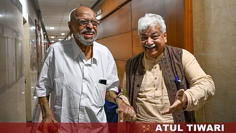 The late Shyam Benegal (Left) with his protege and writer Atul Tiwari (Right) on his 90th birthday.