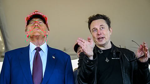 Elon Musk with US president elect Donald Trump