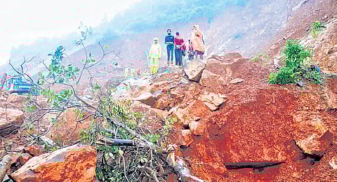 An entire hillock caved in at Shirur in Ankola, Uttara Kannada, in July, killing seven people