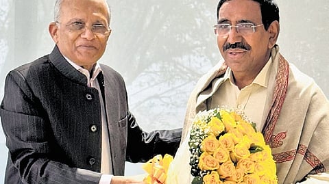Municipal Administration Minister P Narayana met Jindal SAW Chairman PR Jindal in New Delhi