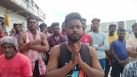 The workers in Maldives in a video message.