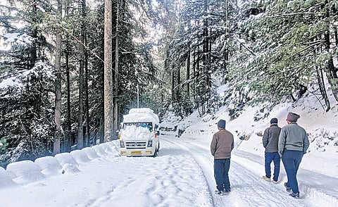 Chill grips high Himalayas, snowfall hits traffic