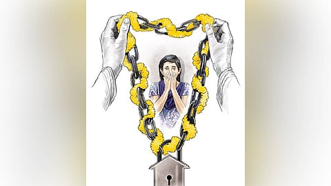 Alerted by a neighbour, a police team led by Kadampuzha Inspector V K Sreejesh reached the venue and intervened.