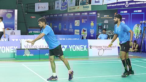 Lokeshviswanathan (R) and Naveen P reached the men's doubles final in the just-concluded senior national championships in Bengaluru.