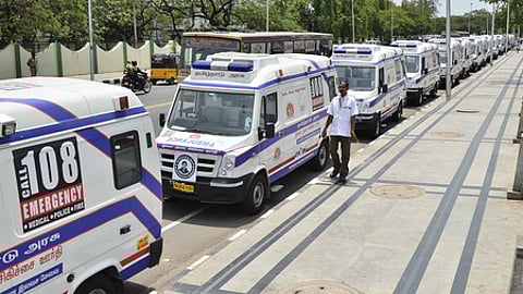The fleet of 108 ambulance