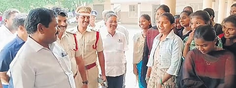 Social Welfare Minister Veeranjaneya Swamy visited a welfare hostel in Singarayakonda