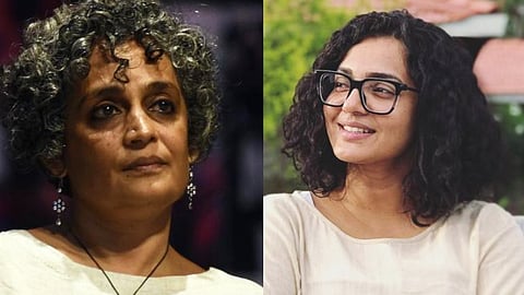 Author of 'The God of Small Things' Arundhati Roy (L) and Parvathy Thiruvothu