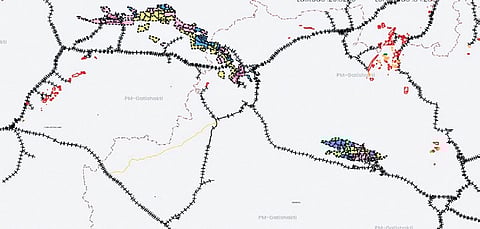 Route map of proposed Bargarh-Nuapada new railway line