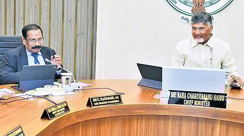 A meeting chaired by Chief Minister N Chandrababu Naidu