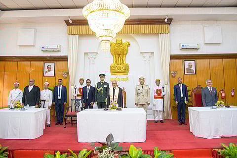 Former Union Home Secretary Ajay Kumar Bhalla was sworn in as the 19th Governor of Manipur on Friday.