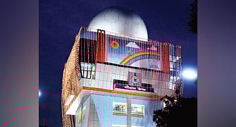 File photo of a Doppler weather radar.