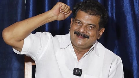 P V Anwar during a press conference in Malappuram