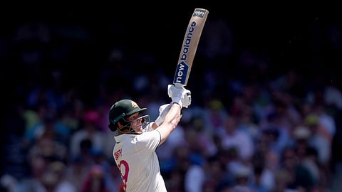Australia’s Steve Smith hits a boundary during day two of the fifth cricket Test match between Australia and India at The SCG in Sydney.