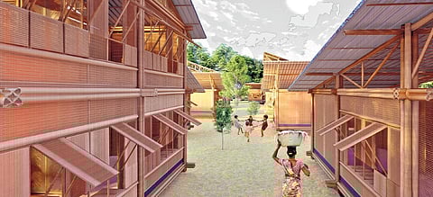 Here, the artworks are meant to be viewed in different dimensions and call for contemplation.