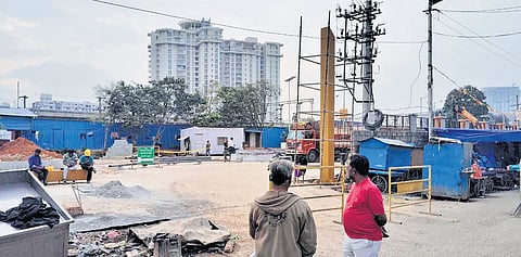 The market side entry of Yesvantpur railway station that was opened for vehicles in December 2024