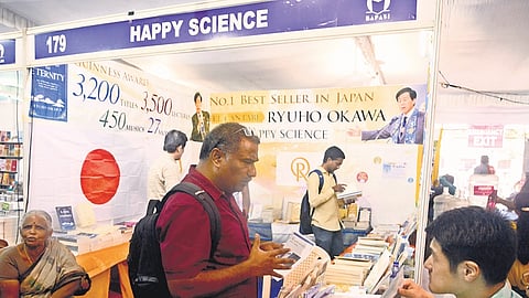Chennai book fair highlights japanese culture and spirituality at happy science stall