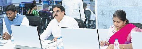 Civil Supplies Minister Nadendla Manohar held a review meeting