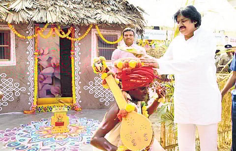 Deputy CM Pawan Kalyan takes part in Palle Panduga in Pithapuram