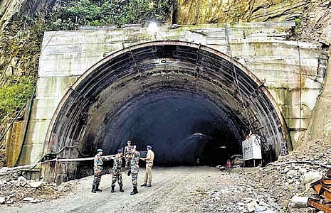 File picture of an under-construction tunnel in West Kameng district of Arunachal Pradesh