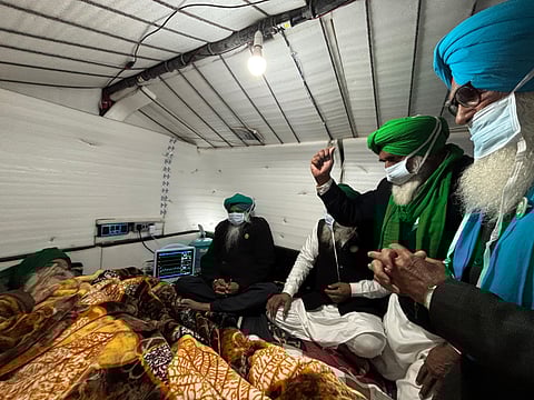 A delegation of farmers led by SKM including BKU Ekta-Ugrahan chief Joginder Singh Ugrahan on Friday, Jan 10, 2025, met Dallewal for about fifteen minutes to chalk out a common minimum programme.