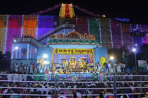 Representative image of Sri Seetharamachandra Swamy temple at Bhadrachalam in Khammam district.