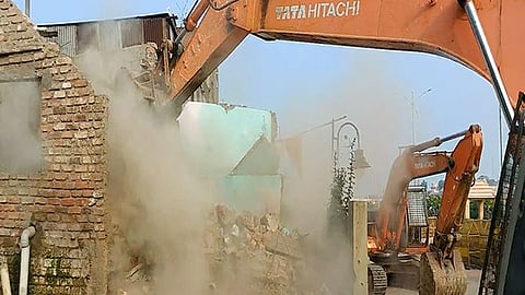 Ujjain district administration begins removal of 257 structures for Mahakal Lok corridor expansion.
