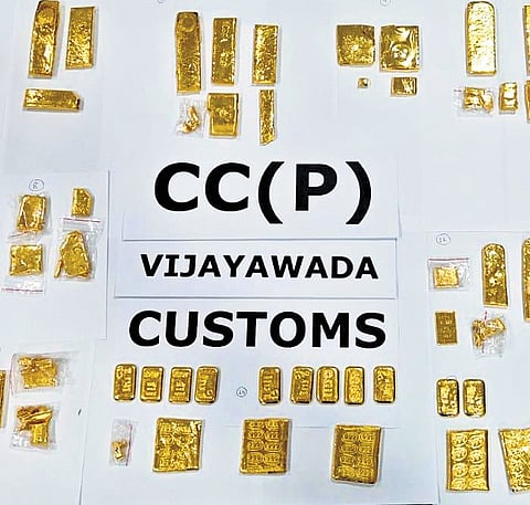 Seized 17.90 kgs of smuggled foreign-origin gold worth Rs 14.37 crore.