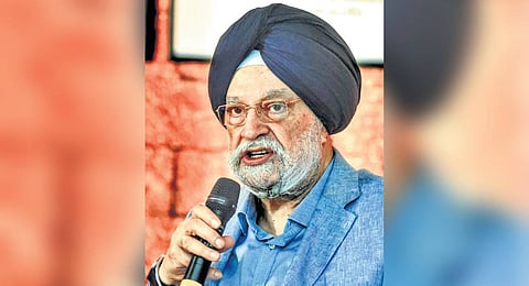 Union minister Hardeep Singh Puri at Mangaluru Lit Fest on Saturday