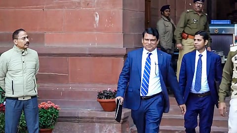 Bangladesh's Acting High Commissioner, Md. Nural Islam, leaves from the South Block after he was summoned by the Ministry of External Affairs over border-related issues in New Delhi, Monday, Jan. 13, 2025.