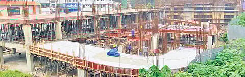 Construction under way at Ernakulam Town railway station
