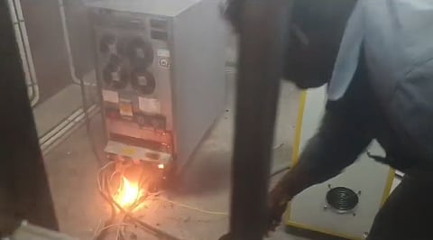 At the time of the incident, the staff manning the counter left the place after noting the electric sparks and alerted the higher-ups.