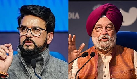 MP Anurag Thakur and Union Minister Hardeep Singh Puri
Photo | PTI