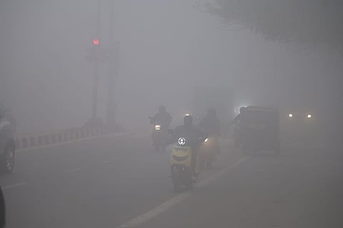 Dense fog engulfed the national capital on Wednesday morning.