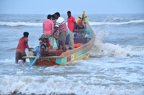 Minister Dr Swamy, District SP Damodar along with the district revenue and police officers and staff inspected the Pakala beach where 4 Tourists go