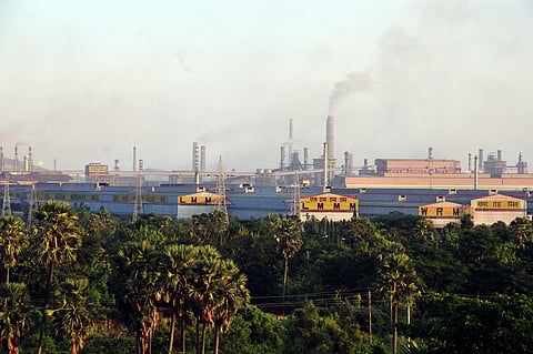 The workers alleged that the management tried to suppress the strike by deploying police forces inside the plant and attempted to intimidate the workers.