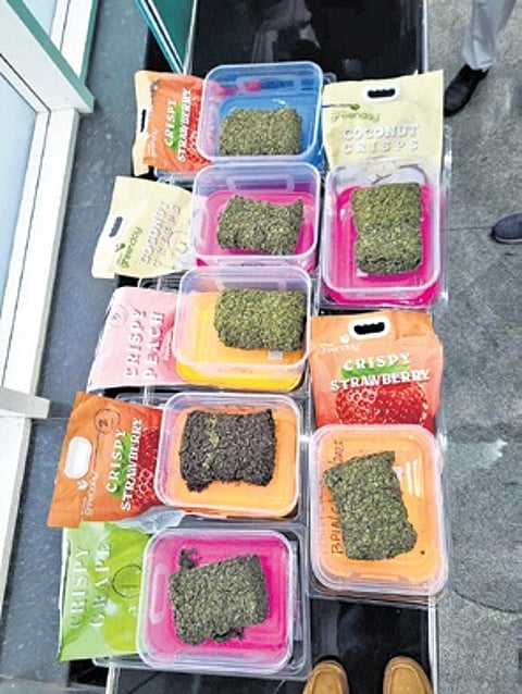 Seized hydroponic weed